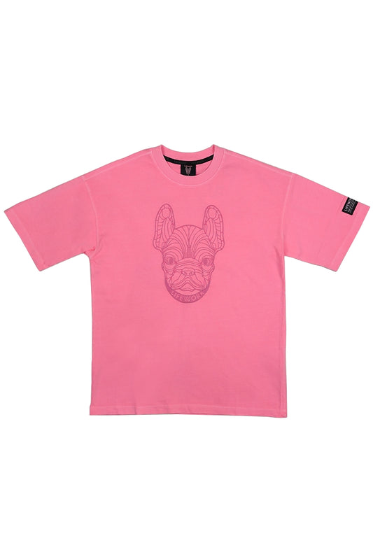 Pigment Embroidery T-Shirt Pink