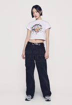 The Powerpuff Girls x Acmedelavie Crayon Artwork Crop T-Shirts White