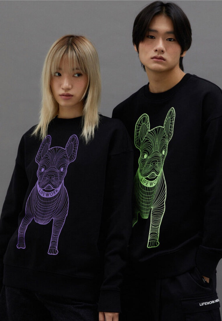 Big Radog Sweatshirt Natural Black