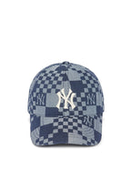Checker Board Denim-Like Ball Cap NEW YORK YANKEES blue