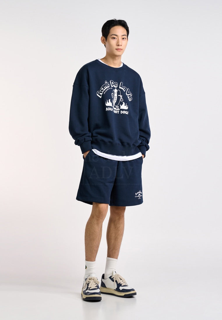 Script Flag Logo Short Pants Navy
