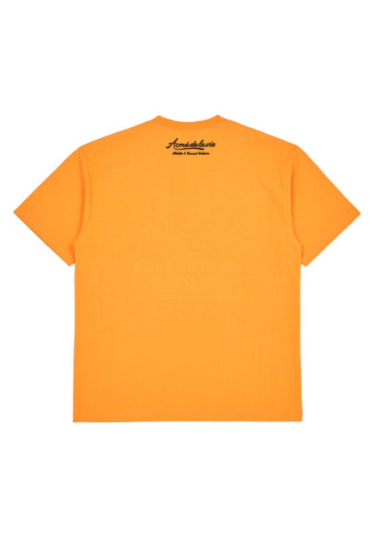 Gel Printing Logo Short Sleeve T-Shirt Orange