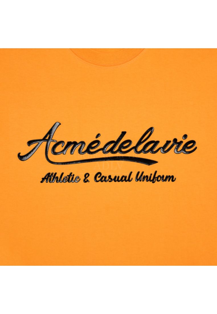 Gel Printing Logo Short Sleeve T-Shirt Orange