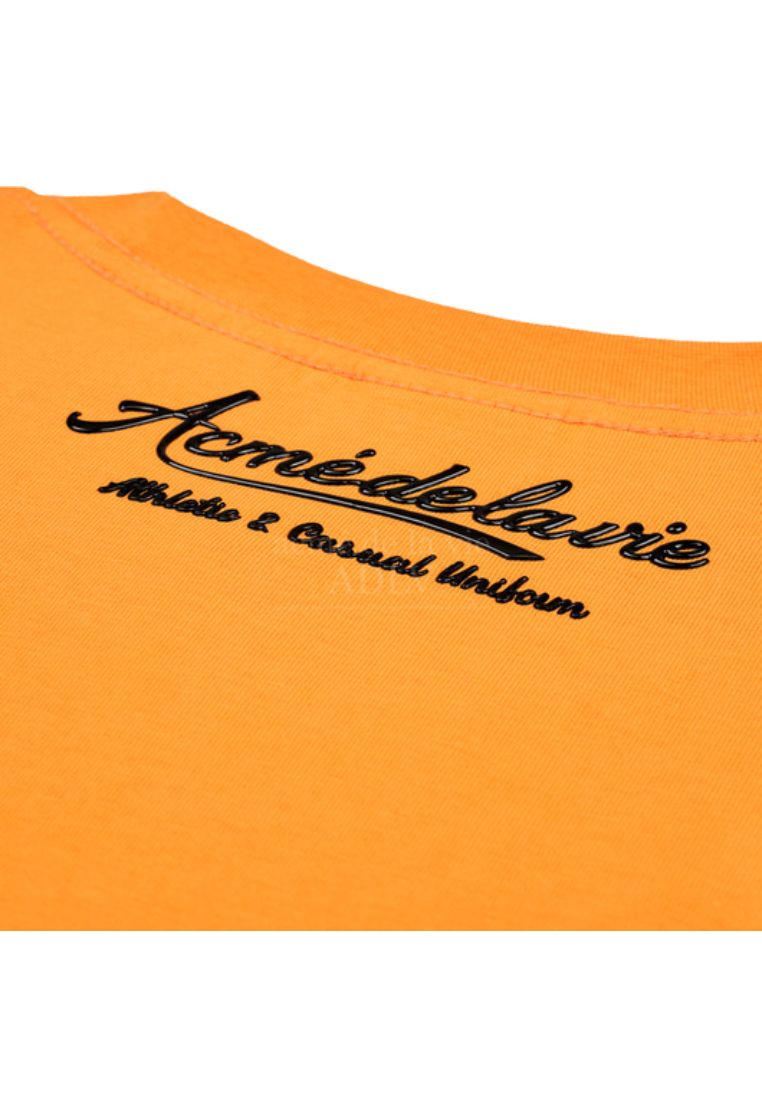 Gel Printing Logo Short Sleeve T-Shirt Orange