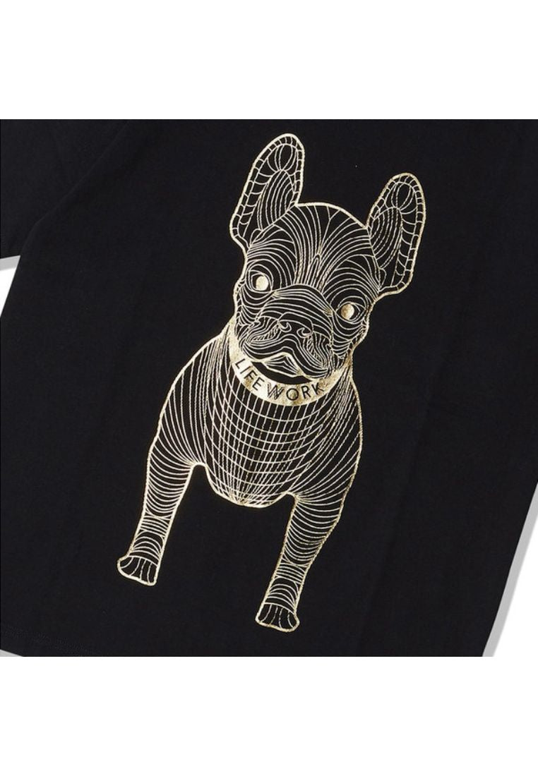 Gold Big Radog T-Shirt Pattern Black