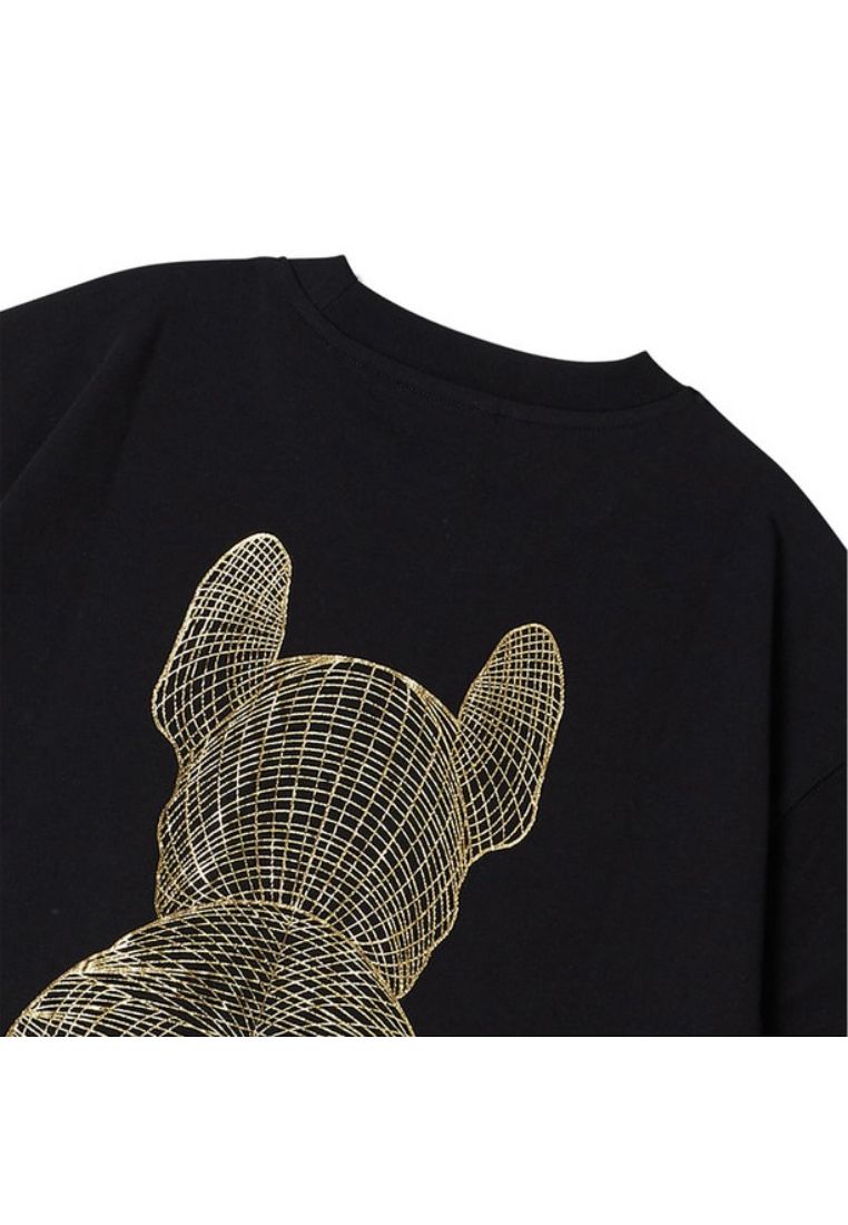 Gold Big Radog T-Shirt Pattern Black