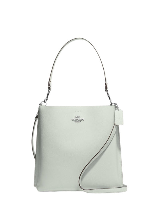 Mollie Bucket Bag With Signature Canvas Interior Light Sage Khaki