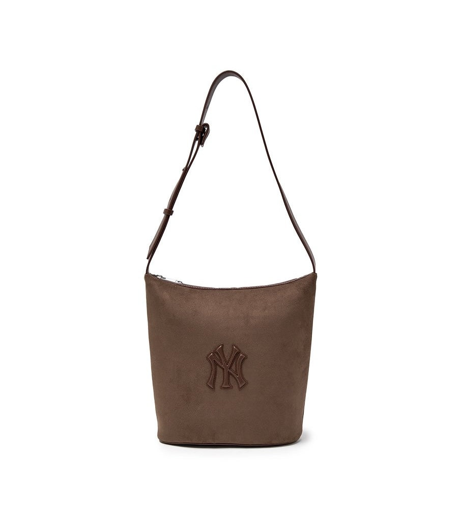 Basic Suede Bucket Bag NY Yankees Brown