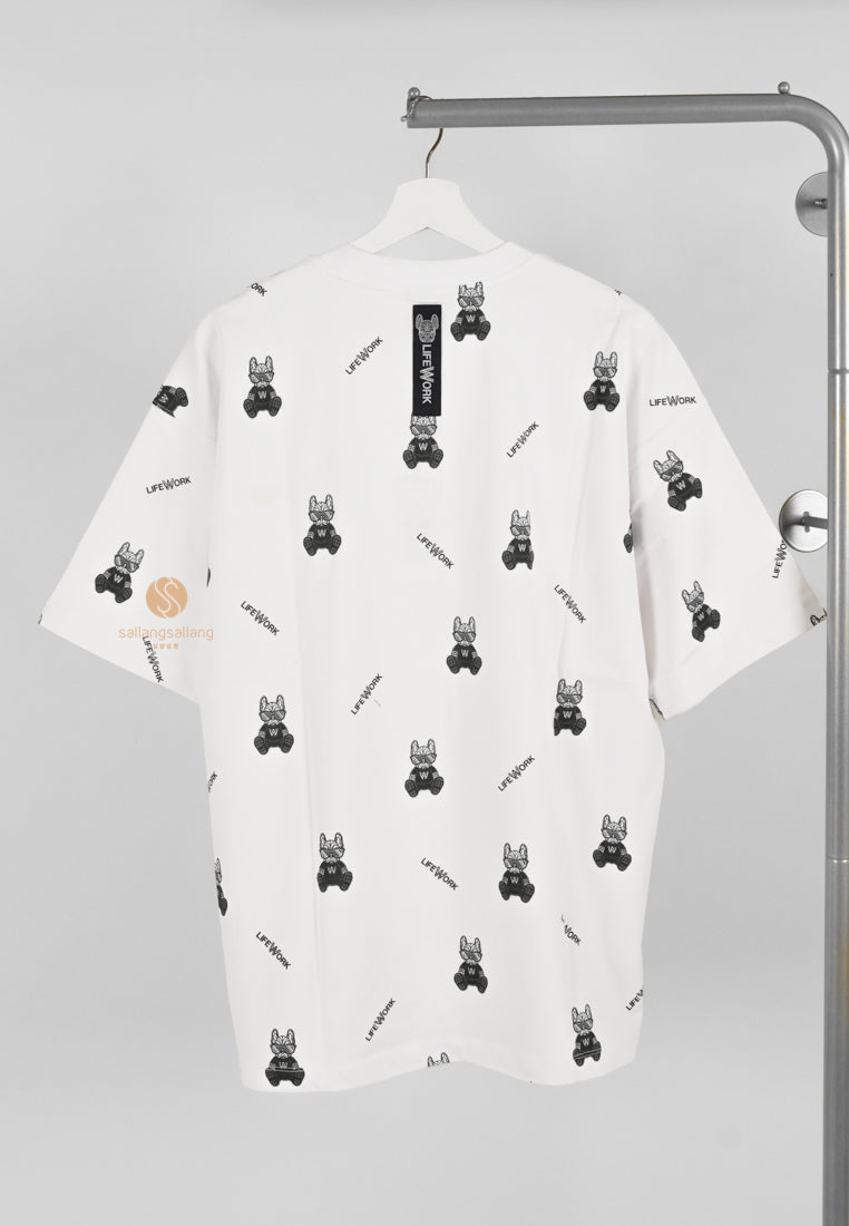 [DEFECT SALE 284] Monogram Glasses Radog Tee White size M