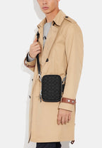 Stanton Crossbody In Signature Jacquard Charcoal Black