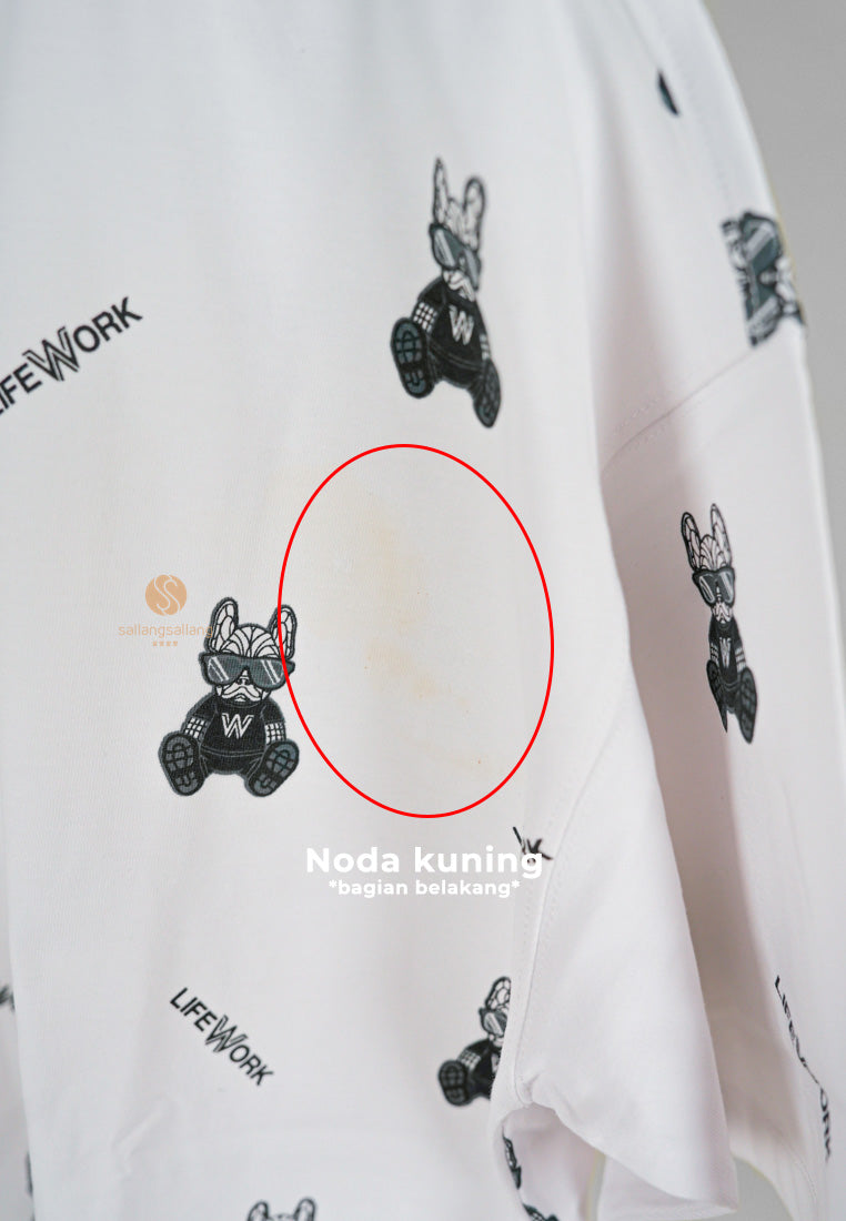[DEFECT SALE 284] Monogram Glasses Radog Tee White size M