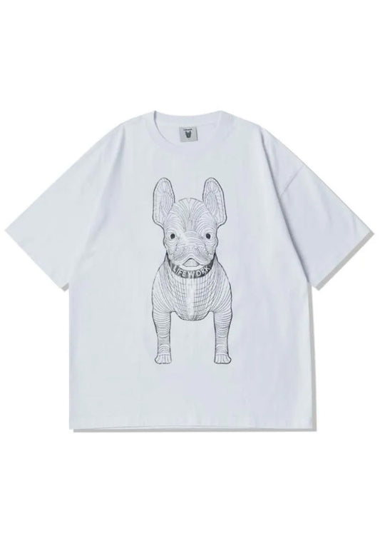 [DEFECT SALE 393] Silver Big Radog T-Shirt White size XS