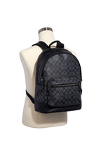 West Backpack In Signature Canvas Charcoal Black