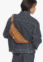 Medium Fursten Belt Bag in Visetos Cognac