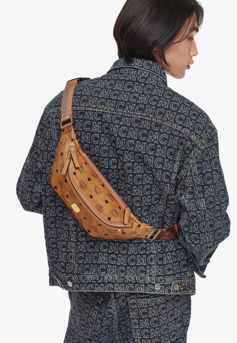 Medium Fursten Belt Bag in Visetos Cognac