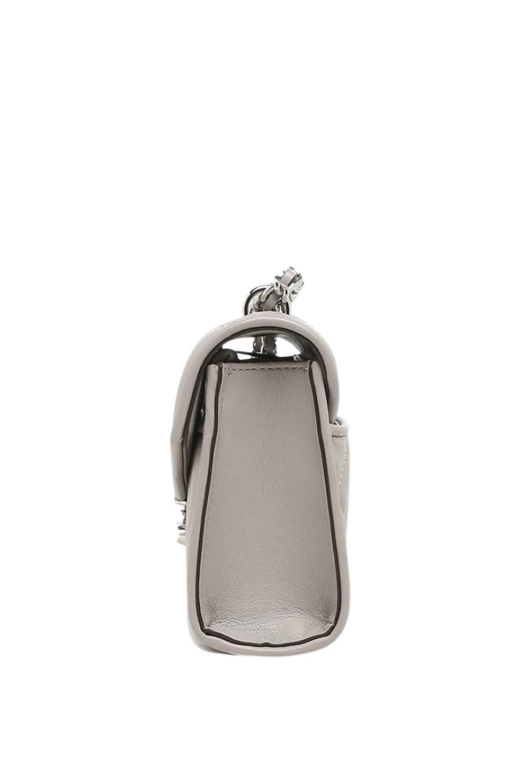 Rose Quilted Leather Small Crossbody Heather Grey