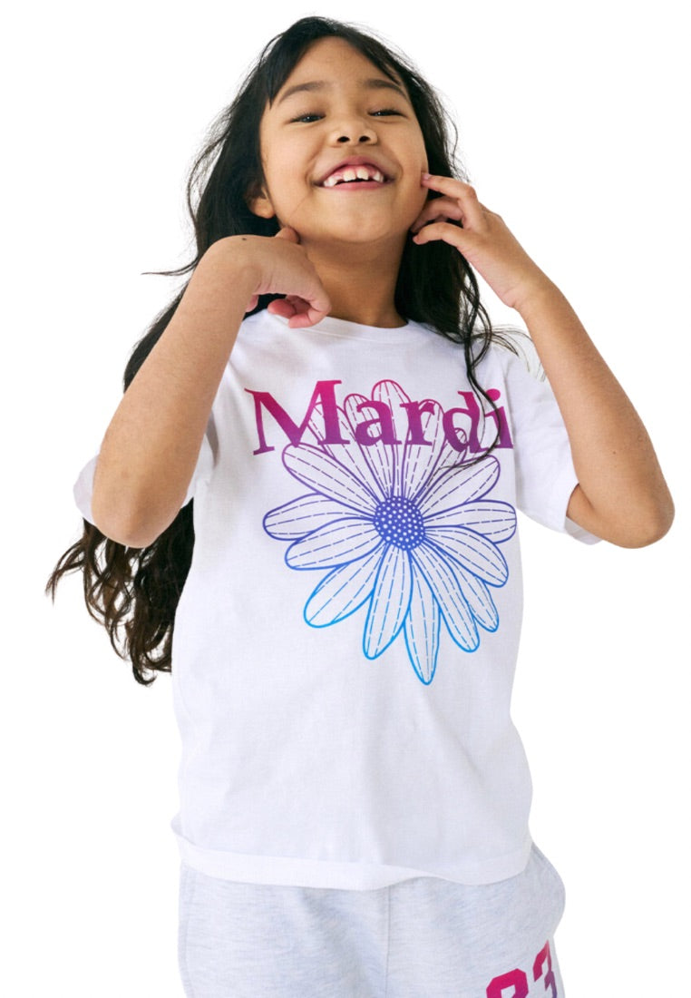 [KIDS] Tshirt FlowerMardi Gradation White Purple