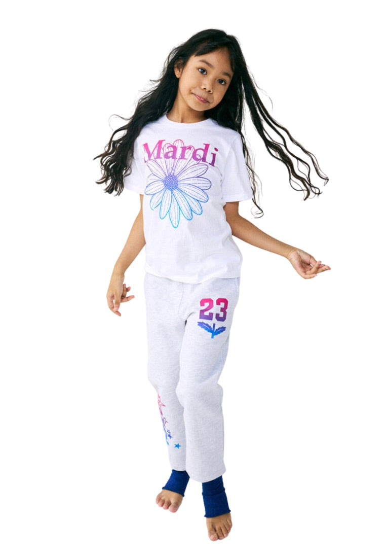 [KIDS] Tshirt FlowerMardi Gradation White Purple