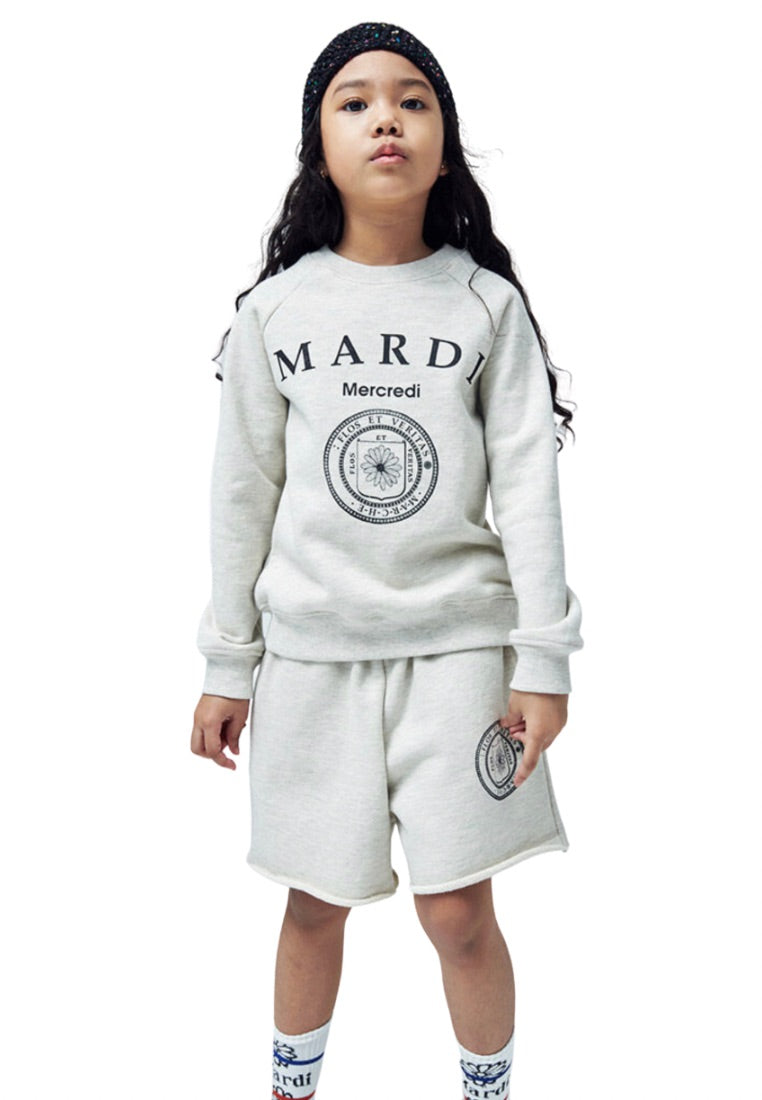 [KIDS] Sweat Short Marche Emblem Oatmeal Black