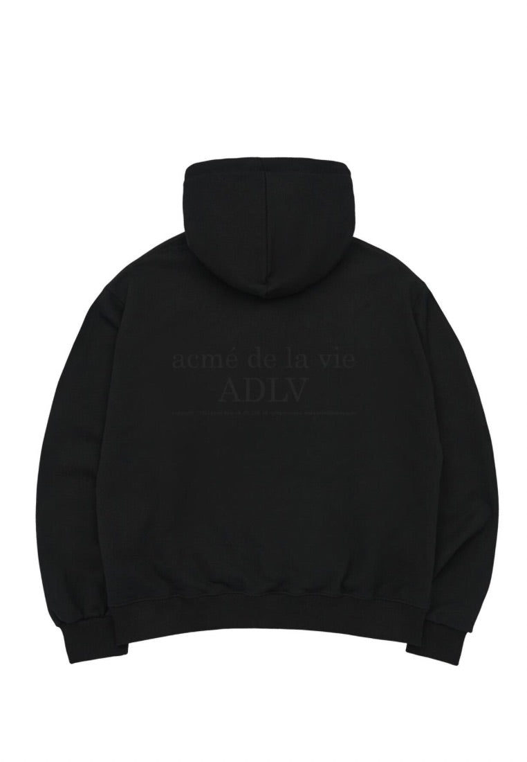 Three Boucle Bear Hoodie Black