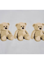 Three Boucle Bear Hoodie Light Grey