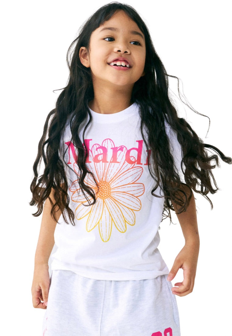 [KIDS] Tshirt FlowerMardi Gradation White Pink