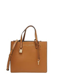 Mini Grind Coated Leather Tote Smoked Almond