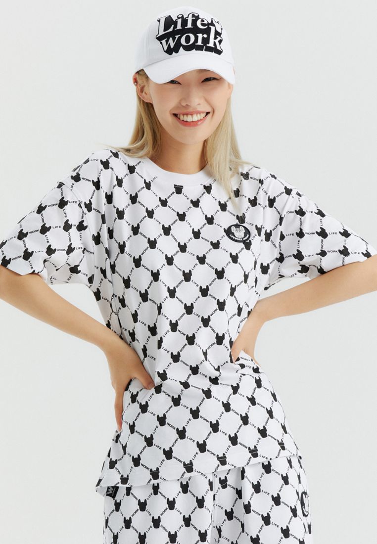 Monogram Pattern T-Shirt White