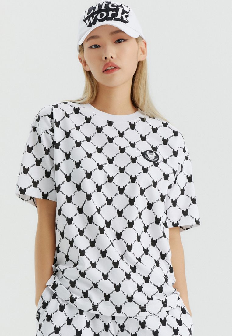 Monogram Pattern T-Shirt White