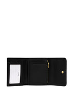 Small Trifold Wallet In Blocked Signature Canvas Brown Black