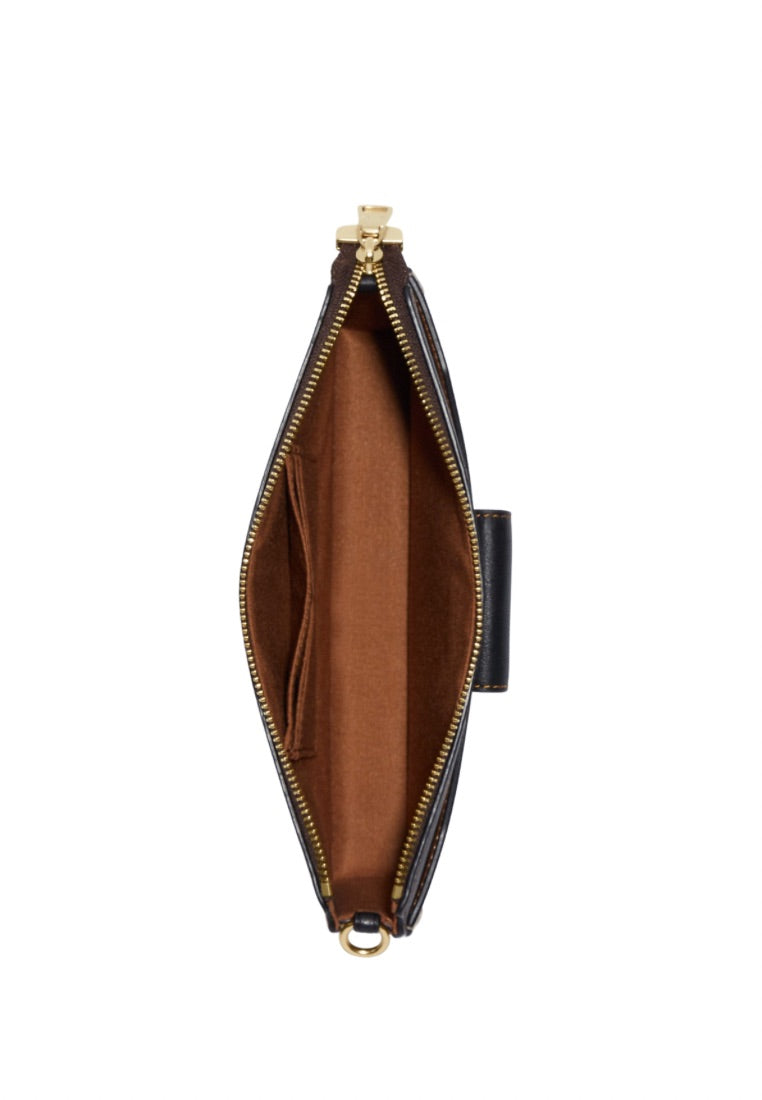 Poppy Crossbody With Card Case In Blocked Signature Canvas Brown Multi