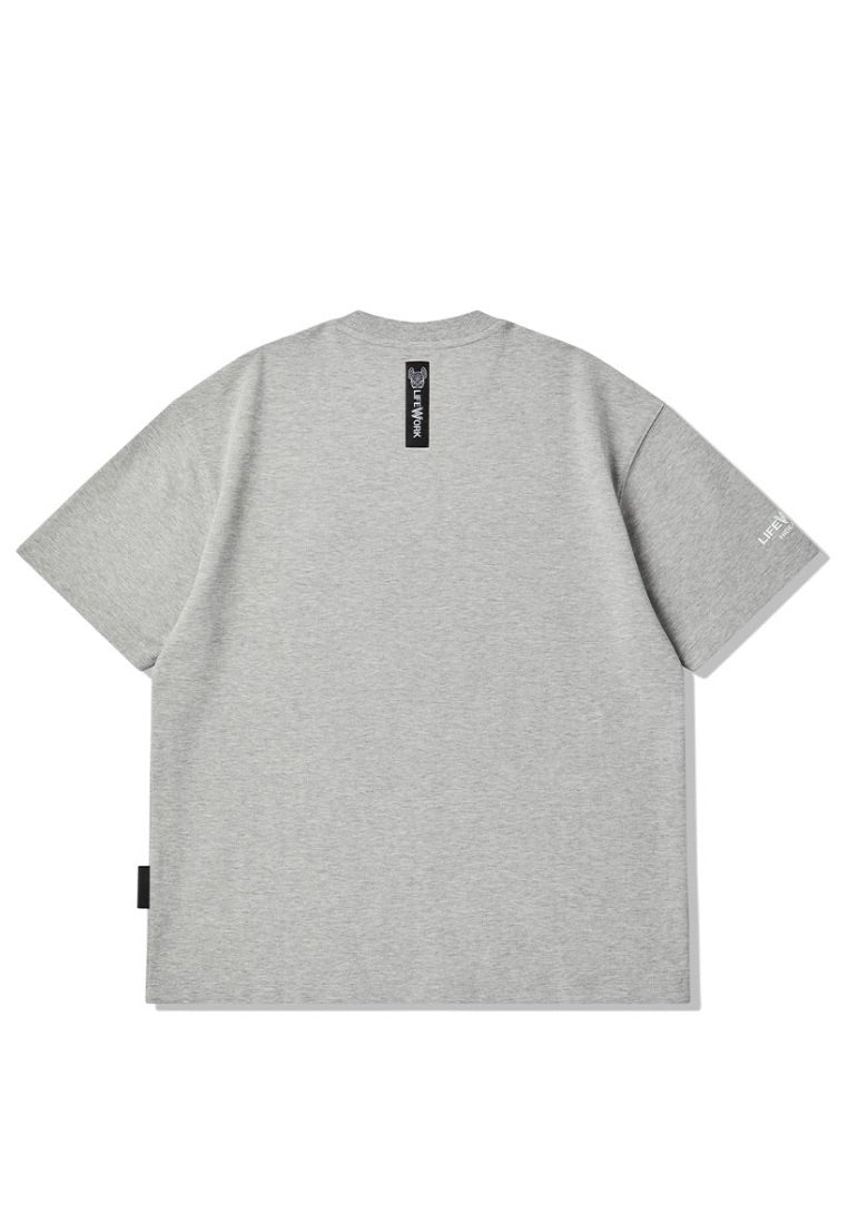 Radog Leather Wappen T-Shirt Melange Grey