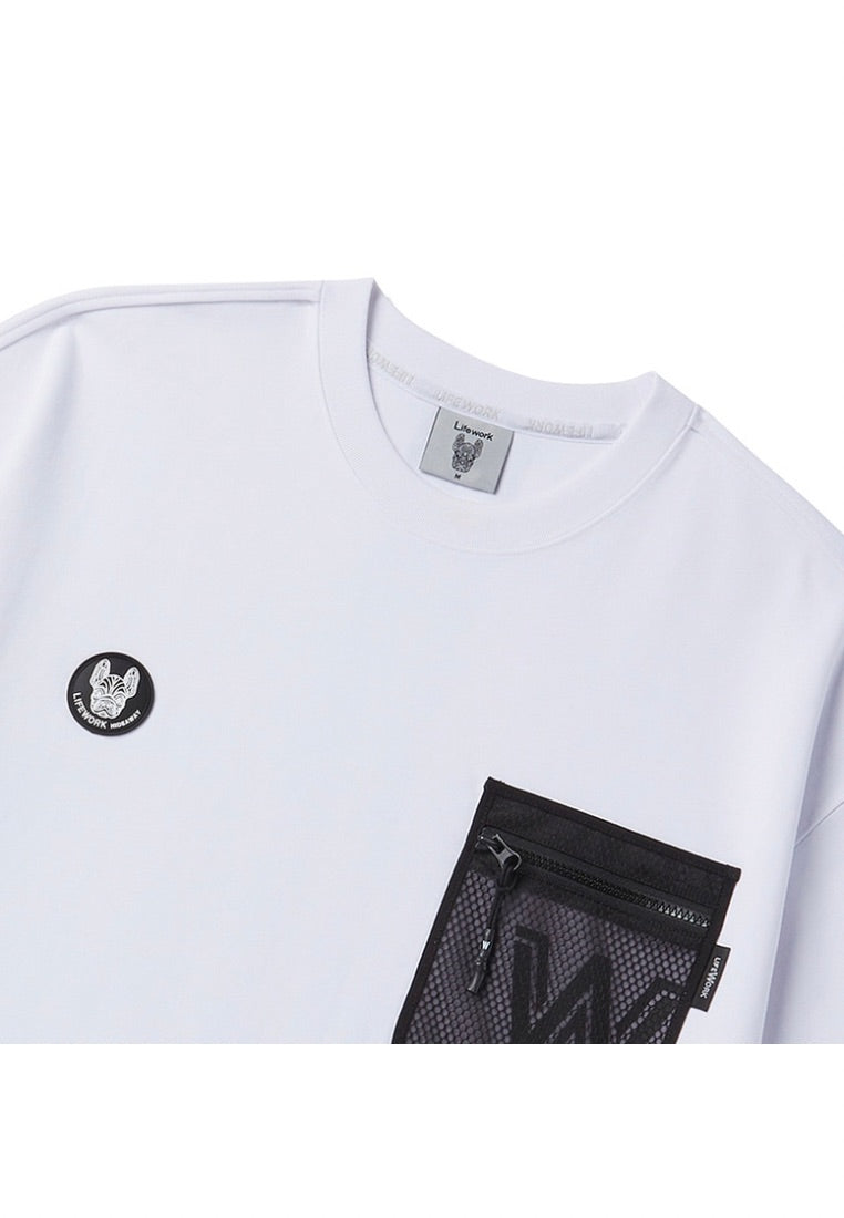 Mesh Pocket T-Shirt White