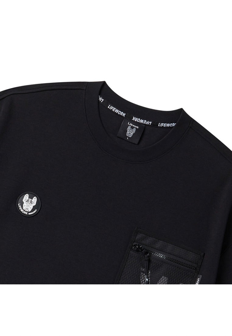 Mesh Pocket T-Shirt Black
