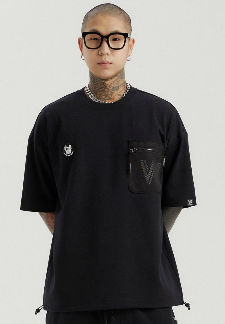Mesh Pocket T-Shirt Black