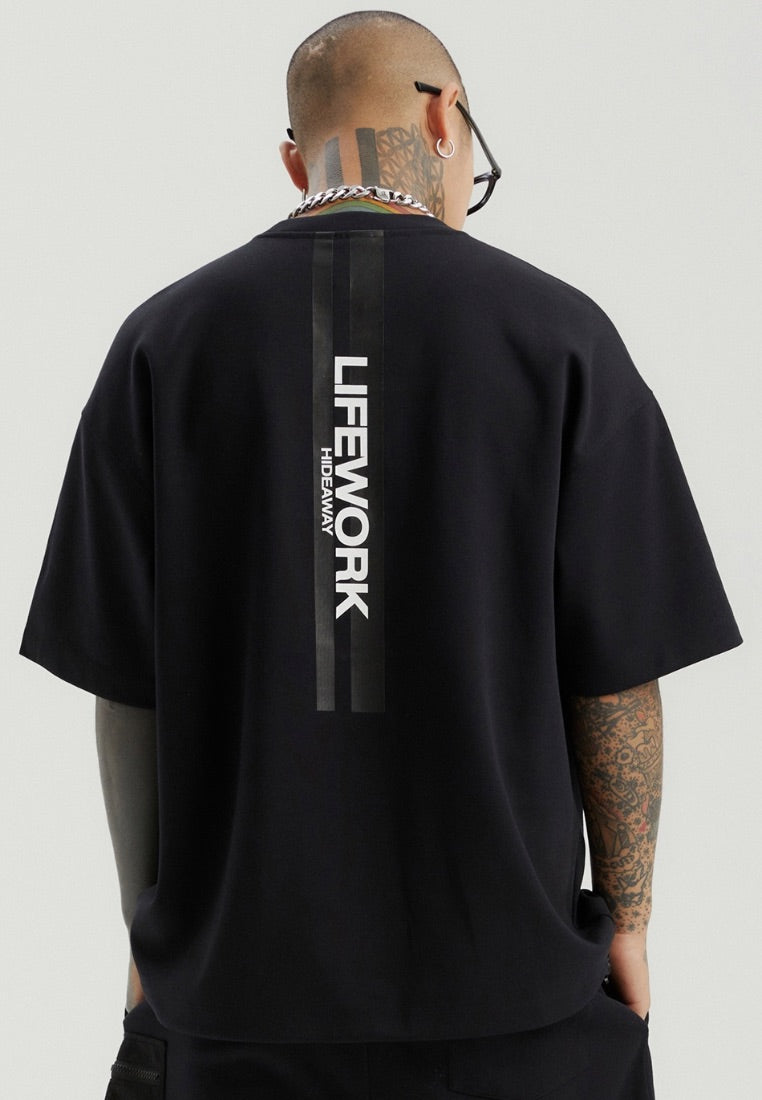 Mesh Pocket T-Shirt Black