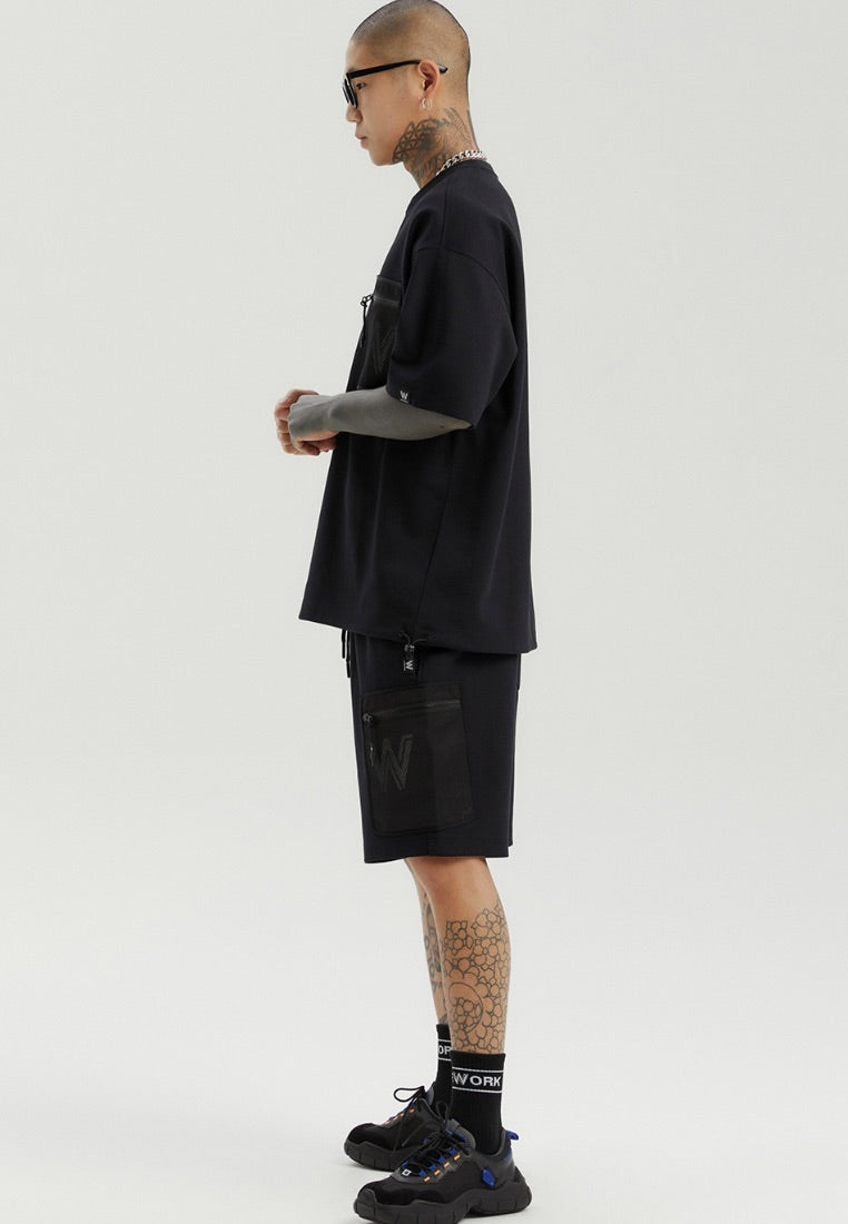 Mesh Pocket T-Shirt Black