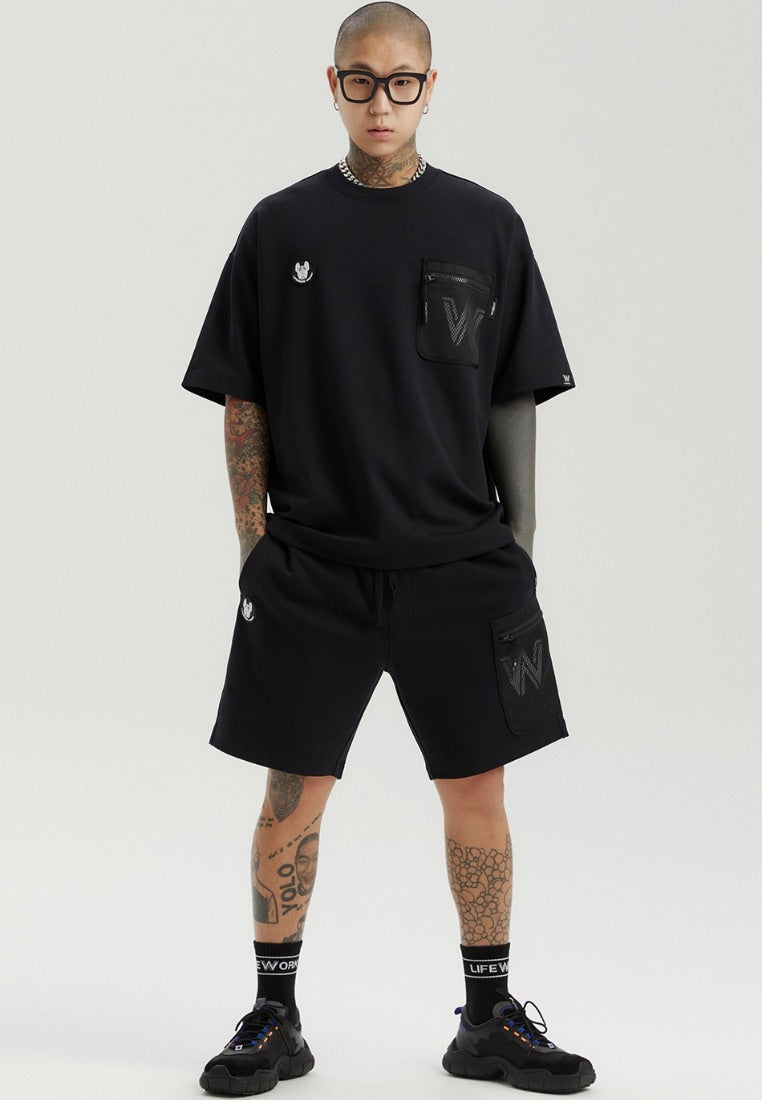 Mesh Pocket T-Shirt Black