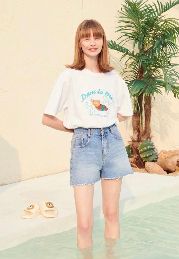 Overfit T-Shirts [Dans La Mer] White