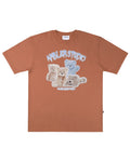 Overfit T-Shirt Bear World Brown