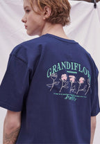 Overfit T-Shirt [Five Flowers] Navy