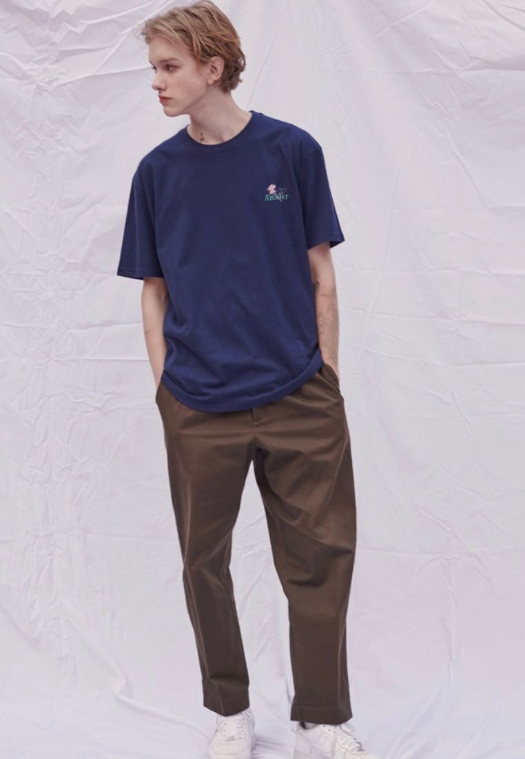 Overfit T-Shirt [Five Flowers] Navy