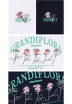 Overfit T-Shirt [Five Flowers] Navy