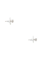 Ready Set Bow Pave Bow Studs Silver