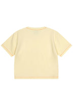 W Classic Logo Baby Crop Tee Light Yellow