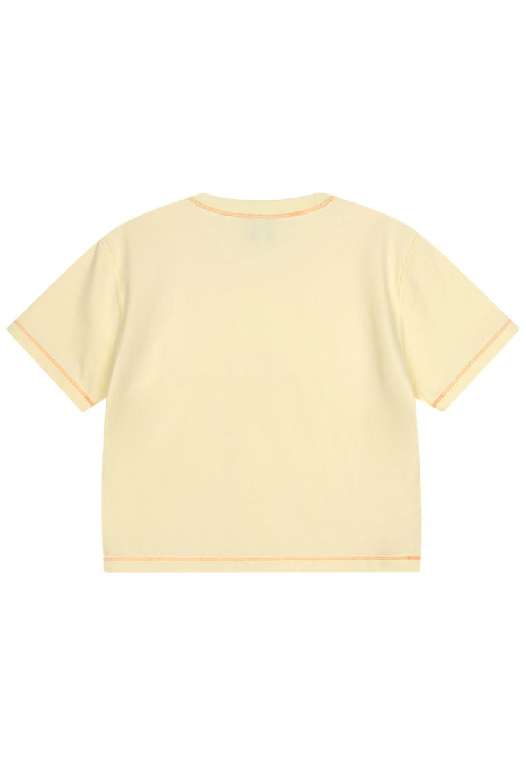 W Classic Logo Baby Crop Tee Light Yellow