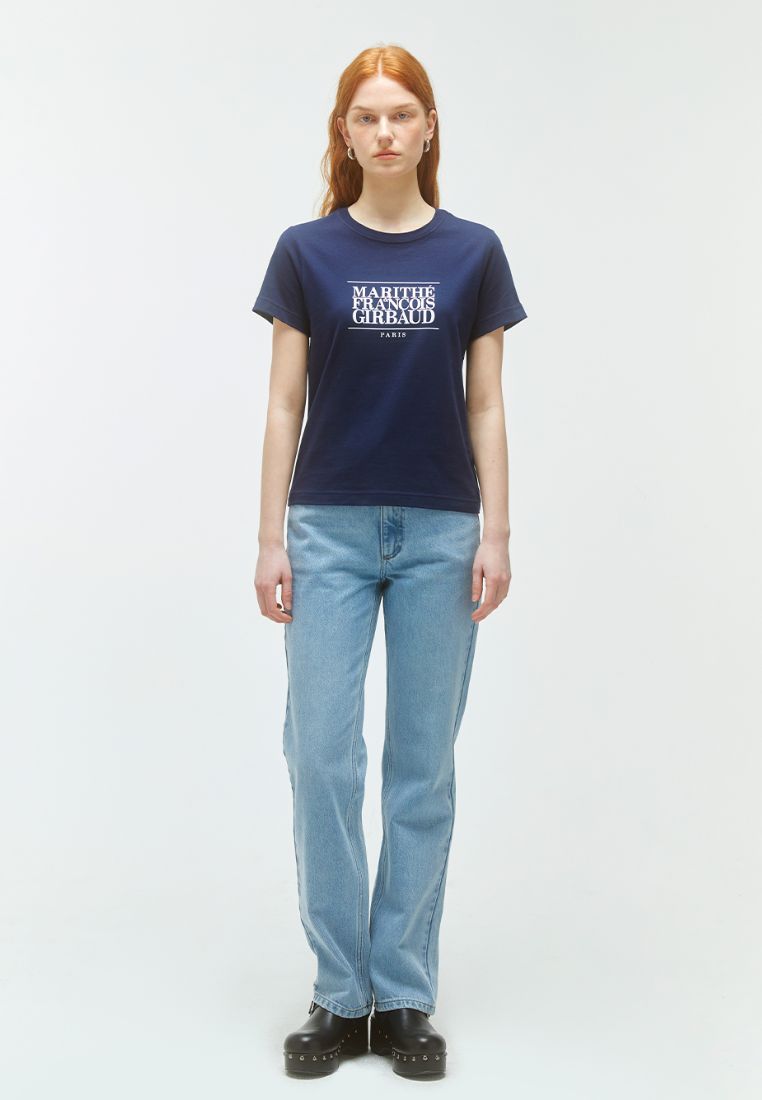 W Classic Logo Tee Navy