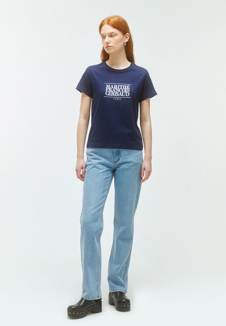 W Classic Logo Tee Navy