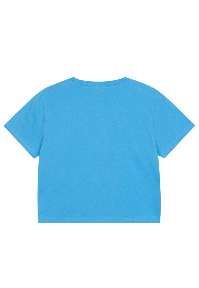 W Classic Logo Crop Tee Sky Blue
