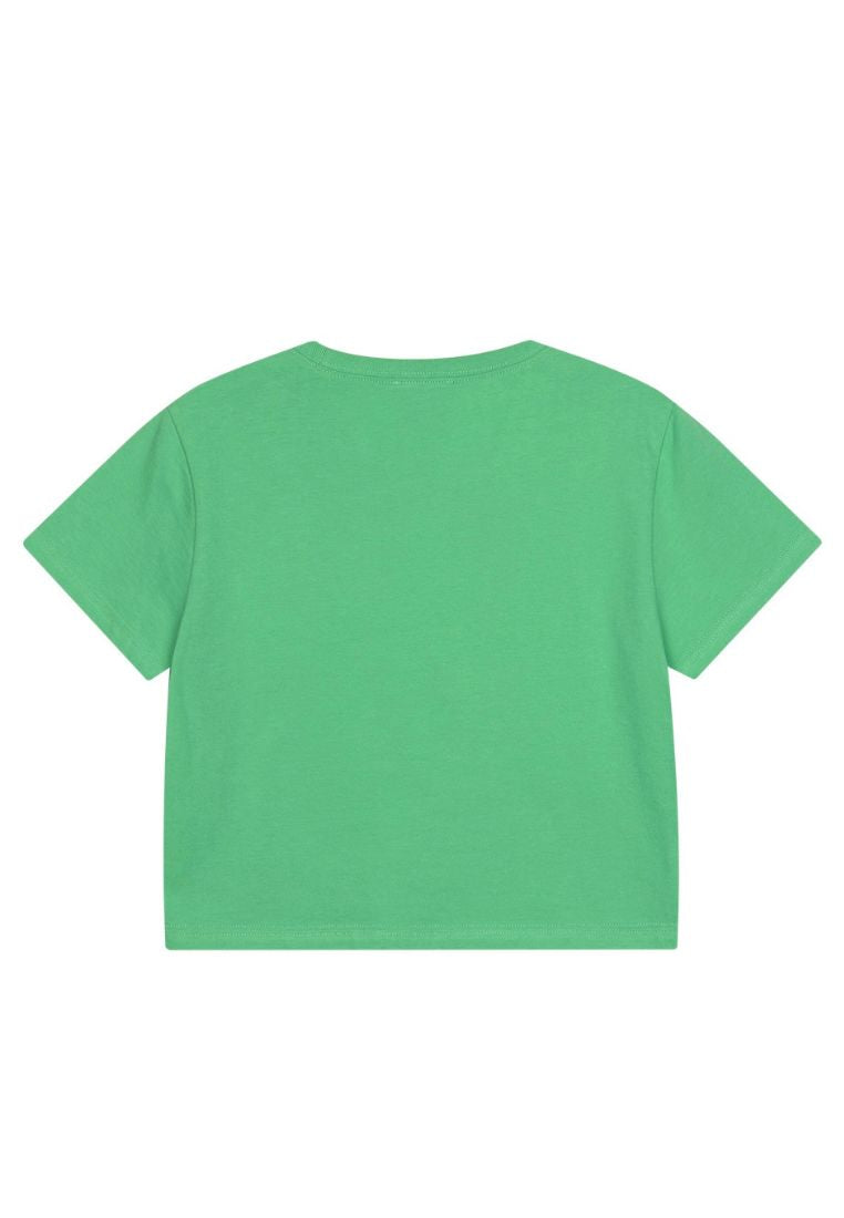 W Classic Logo Crop Tee Green